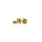 vintage Gold vintage entourage stud earrings with agate and zirconia 14 kt