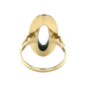 Gold ring with aquamarine 14 kt
