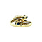 vintage Gold vintage hammered ring with sapphire and diamond 14 kt