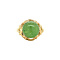 vintage Gouden vintage ring met groene granaat 18 kt