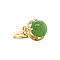 vintage Gouden vintage ring met groene granaat 18 kt