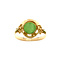 vintage Gold vintage ring with green garnet 18 kt