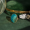 vintage Rose-gold vintage ring with chrysocolla 14 kt