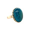 vintage Rose-gold vintage ring with chrysocolla 14 kt