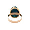 vintage Rose-gold vintage ring with chrysocolla 14 kt