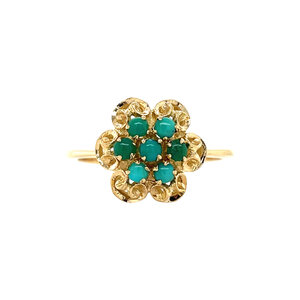 Gold ring with turquoise 18 kt