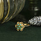 vintage Gouden vintage entourage ring met turkoois 18 kt