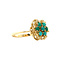vintage Gold vintage entourage ring with turquoise 18 kt
