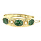 vintage Golden vintage bangle with jade and pearl 14 kt