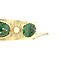 vintage Golden vintage bangle with jade and pearl 14 kt