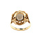 vintage Gouden vintage ring met rookkwarts 14 kt