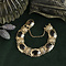 vintage Gouden vintage bootjes armband met rookkwarts 14 kt