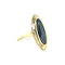 vintage Golden vintage ring with hematite 14 kt