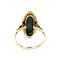 vintage Golden vintage ring with hematite 14 kt