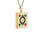 vintage Golden vintage book pendant with enamel 18 kt