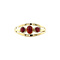 vintage Gouden vintage trigolie ring met granaat 14 kt