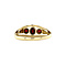 vintage Gold vintage trefoil ring with garnet 14 kt