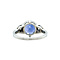 vintage White gold vintage ring with sapphire and diamond 14 kt