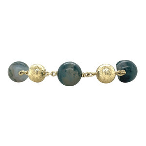 Gouden armband met mosagaat 14 kt