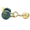 vintage Golden vintage bracelet with moss agate 14 kt