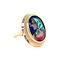 vintage Gouden vintage ring met emaille limoges 14 kt