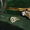 vintage Golden vintage entourage ring with rose diamond 14 kt