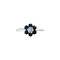 vintage Vintage entourage ring with sapphire and diamond 12 kt