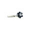 vintage Vintage entourage ring with sapphire and diamond 12 kt