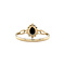 vintage Gold vintage entourage ring with sapphire and diamond 14 kt