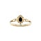 vintage Gouden vintage entourage ring met saffier en diamant 14 krt