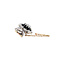 vintage Gold vintage entourage brooch with rose-cut diamond 14 kt/925