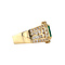 vintage Gouden vintage ring met smaragd en diamant 14 krt