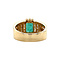 vintage Gold vintage ring with emerald and diamond 14 kt