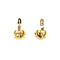 vintage Gold rose earrings with colored stone 14 kt