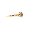 vintage Gold vintage signet ring with ruby and zirconia 18 kt