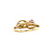 vintage Gouden vintage slagring met robijn en zirkonia 18 kt