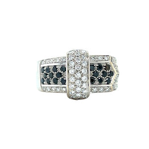 Witgouden ring met diamant 18 kt