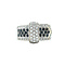 vintage Witgouden vintage gesp ring met diamant 18 kt