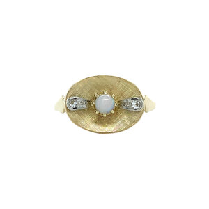 Gouden ring met spinel en opaal 14 kt