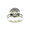 vintage Witgouden vintage entourage ring met diamant 18 kt