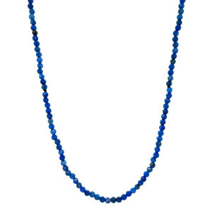 Lapis lazuli collier met gouden sluiting 14 kt