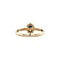 vintage Gouden vintage entourage ring met saffier en diamant 14 kt