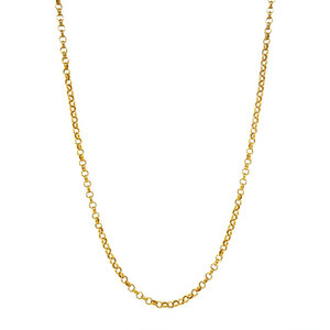 Gold jasseron necklace 14 kt