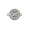 vintage Witgouden vintage entourage ring met diamant 14 kt