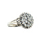 vintage White gold vintage entourage ring with diamond 14 kt