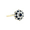 vintage Gold vintage entourage ring with sapphire and zirconia 14 kt