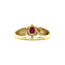 vintage Gouden vintage ring met robijn 14 kt