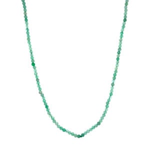 Emerald necklace with 14 kt gold clasp