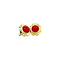 vintage Gold vintage stud earrings with blood coral 14 kt