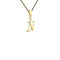 vintage Gouden vintage letter 'N' hanger met diamant 14 kt